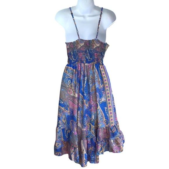 Zury Boho Floral Paisley Ruffle Hem Sundress - Picture 3 of 9